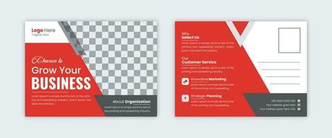 Modern business postcard design template, Event Card Free Vector