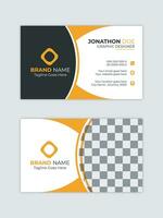 Corporate and Modern Creative and Clean Business Card Design Template vector