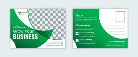 Modern business postcard design template, Event Card Free Vector