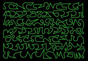Abstract line art green color connecting for background design. Vector illustration