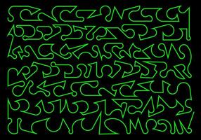 Abstract line art green color connecting for background design. Vector illustration