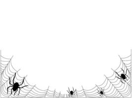 spider on spider web template design vector