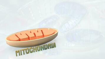 The Mitochondria for sci or health concept 3d rendering. photo