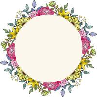 Flower Frame Wreath. Set of floral frames. Floral botanical flowers. for graphic designer decoration, product design, and cards vector