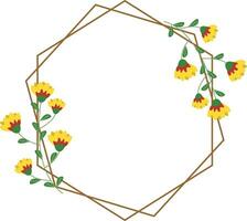 wild flower frames, for decorating invitations, greeting cards, other designs vector