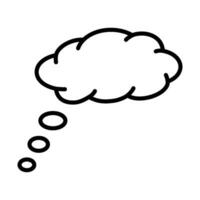 thought cloud icon vector