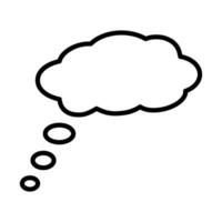 thought cloud icon vector