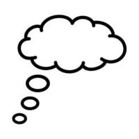 thought cloud icon vector