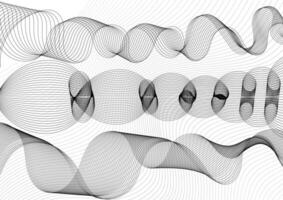 línea de vector resumen gráfico ola patrones. digital frecuencia curvo ondulado línea, suave raya. antecedentes y moderno olas estilo.