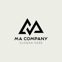 M A Logo Template vector