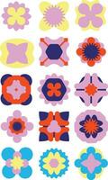 Simple Geometric Flower Element vector