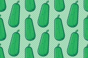 cucumber vegetable seamless pattern vector illustration