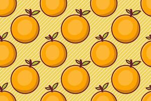 Ilustración de vector de patrones sin fisuras de fruta naranja