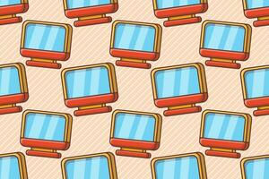 computer monitor seamless pattern vector illustration