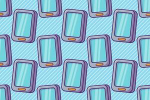 smartphone seamless pattern vector illustration