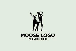 Moose logo vector with modern and clean silhouette style