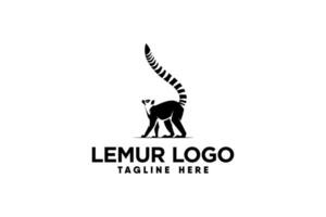 lemur logo vector with modern and clean silhouette style