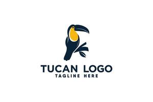 tucan logo vector with modern and clean silhouette style