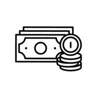 Money icon for financial and business vector