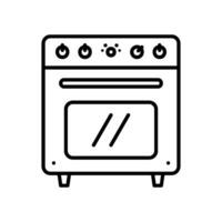 Oven icon for baking bread and cakes vector