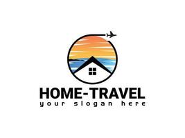 Home Travel Logo design vector icon format