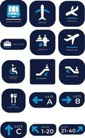 Airport Sign Icon vector