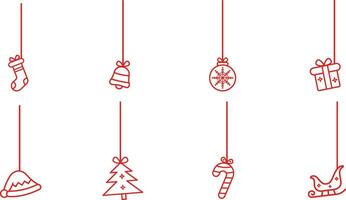 Christmas Ornament Outline Element vector