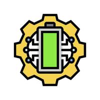 battery management energy color icon vector illustration