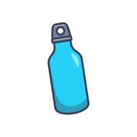 Blue Fitness drink bottle cartoon vector illustration