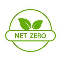 net zero carbon footprint icon vector emissions free no atmosphere pollution CO2 neutral stamp for graphic design, logo, website, social media, mobile app, UI