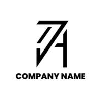 Letter JTA simple logo suitable for your company branding or initials vector