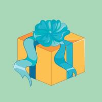 a gift box with bow vector