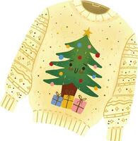 americano águila nieve juegos en giphy arcada Navidad nieve pegatina por americano águila, fea suéter con Navidad árbol, navidad estrella Navidad árbol vector