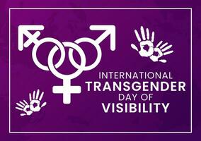 International Transgender Day of Visibility Vector Illustration on March 31 with Transgenders Pride Flags and Symbol in Celebration Flat Background