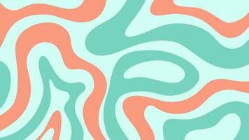 Green and orange wave pattern background vector