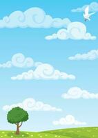 Meadow Background Vertical vector