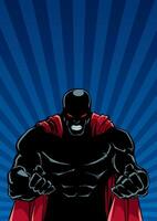 Raging Superhero Ray Light Background Silhouette vector