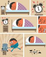 Wake Up Cartoon Set vector