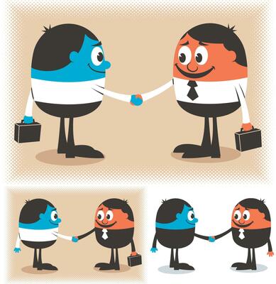 Deal Cartoon Set