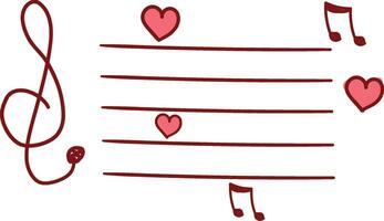 musical notas acuarela ,musical notas acuarela ,música amor concepto. vector