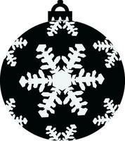 Navidad árbol juguete icono negro silueta de Navidad bola, navidad iconos, vacaciones hora espacio madera Navidad ornamento decoración, negro y blanco vector