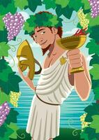 Dionysus Greek God vector