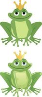 Frog Prince Cartoon vector