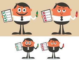 Checklist Cartoon Concept vector