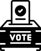 sólido icono para votos vector