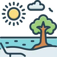 Color icon for summer vector