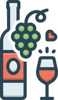 Color icon for wine vector