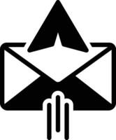 Solid icon for dm vector