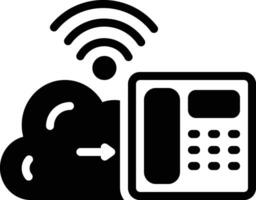 Solid icon for telephony vector