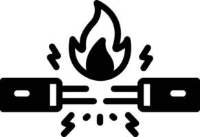 Solid icon for hazardous vector